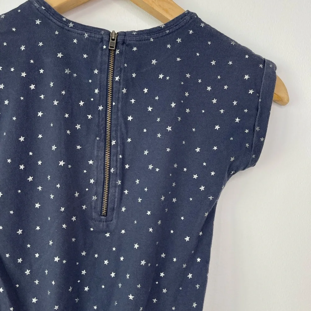 GAPKids Romper Short Sleeve Navy Blue Silver Stars Girls Size Medium (8)